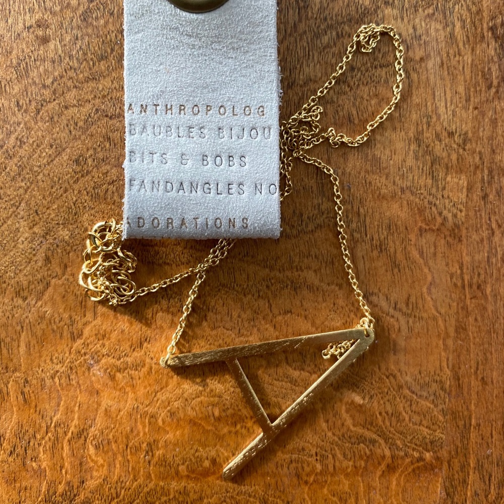 anthropologie monogram necklace